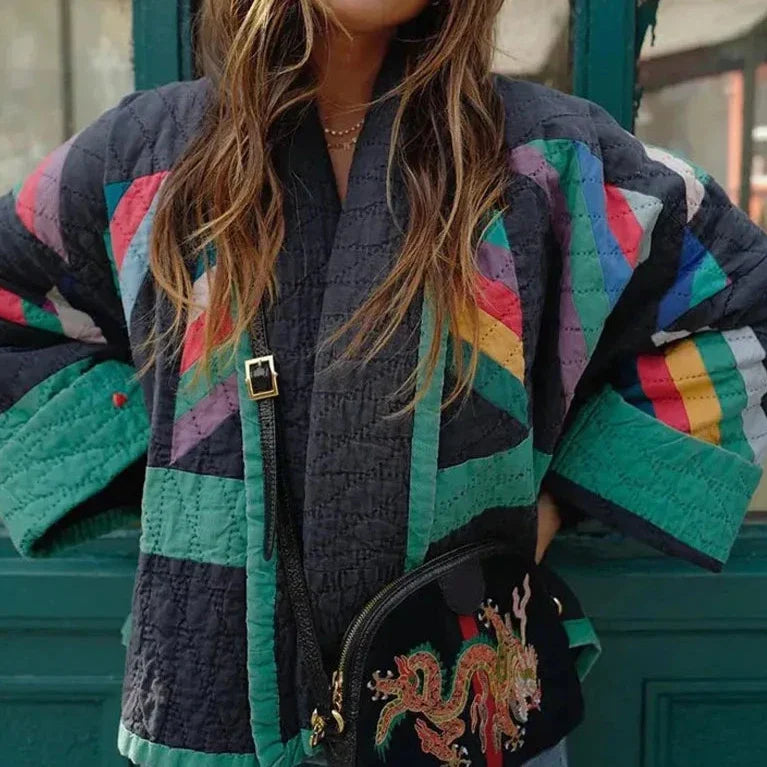 Zachte Regenboog Vest Warme Kimono Jas - StudioMarella