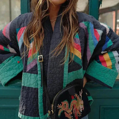 Zachte Regenboog Vest Warme Kimono Jas - StudioMarella