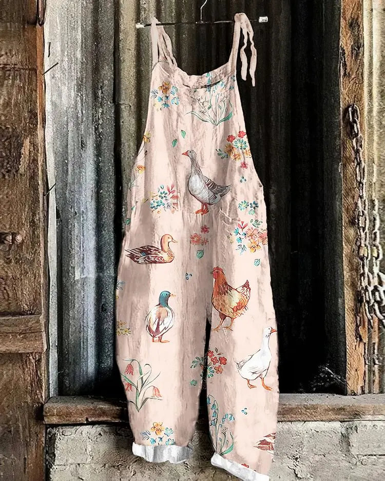 Boerenstijl Jumpsuit Landelijke Stijl
