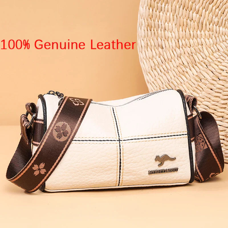 Leren Schoudertas Elegant Donkerbruin Designerstijl - StudioMarella
