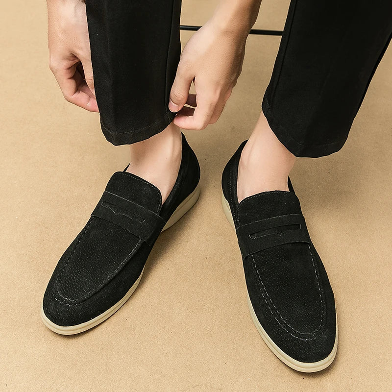 Leren Mocassino Schoenen Italiaanse Stijl