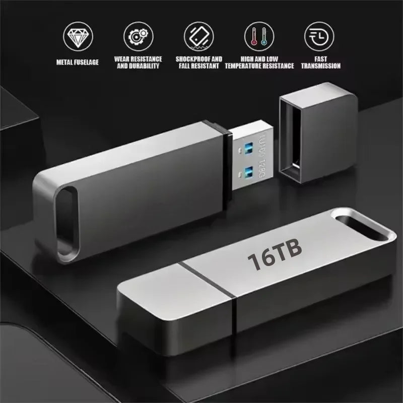 4TB USB-stick met metalen behuizing – USB 3.2, schokbestendig, compact ontwerp voor veilige dataopslag