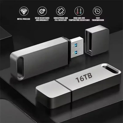 4TB USB-stick met metalen behuizing – USB 3.2, schokbestendig, compact ontwerp voor veilige dataopslag