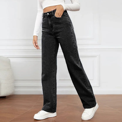 Luxe Jeans Dames High Waist Stijlvolle Denim Broek