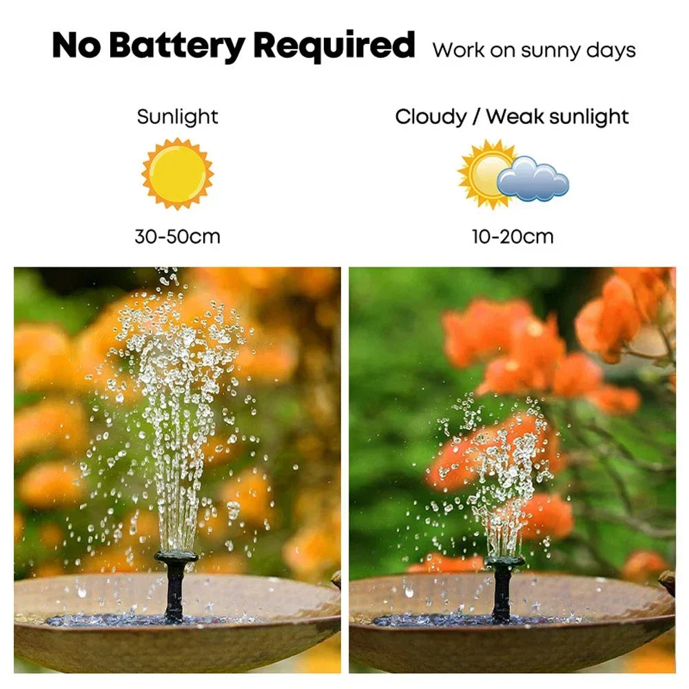 Zonne-energie Tuinfontein met Drijvend Design – Milieuvriendelijke Waterornament voor Vijver en Tuindecoratie