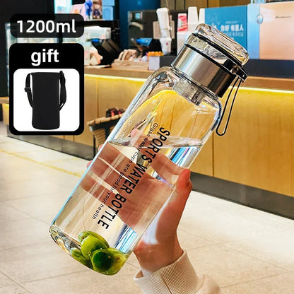 Grote Waterkan 2 Liter Transparant – Praktische Drinkfles voor Melk, Sap & Water