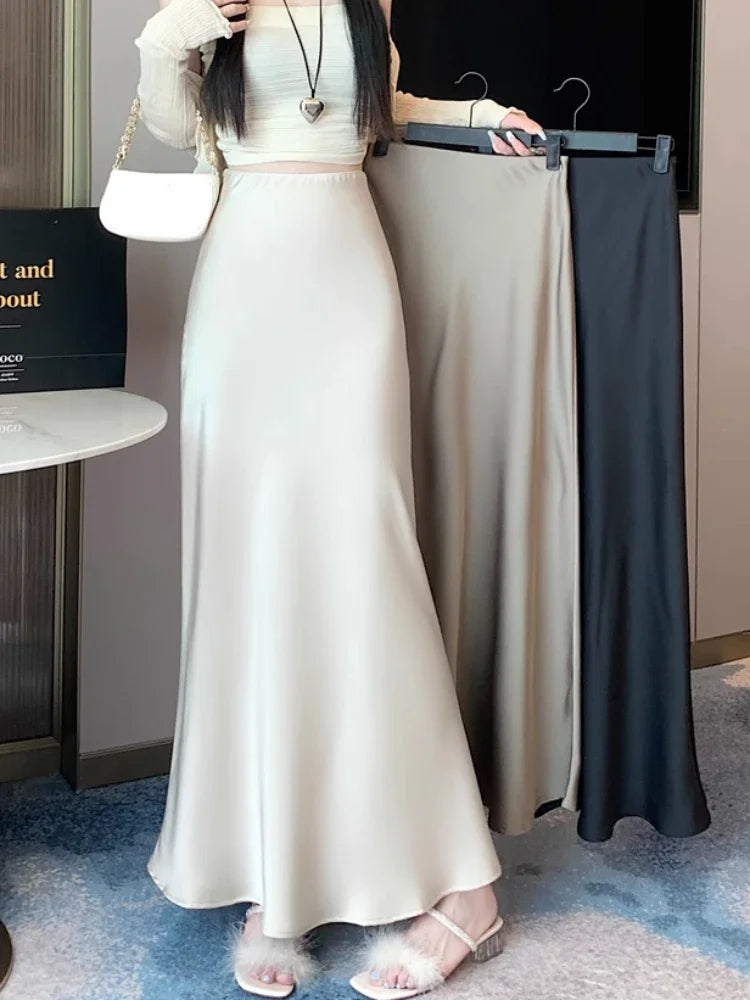 Midi Rok Satijn Zacht en Elegант - StudioMarella