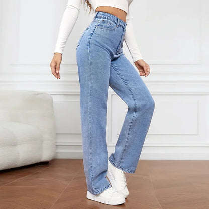 Luxe Jeans Dames High Waist Stijlvolle Denim Broek