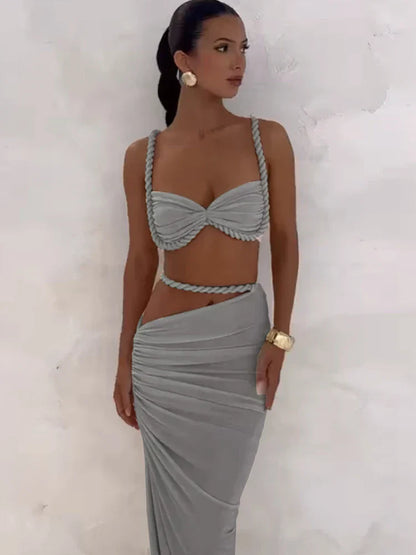 Bandage Rokjurk Set 2-delig ZwartSexy Jurk