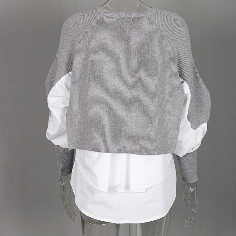 Dames Trui Ronde Hals Gebreid Vintage Look - StudioMarella