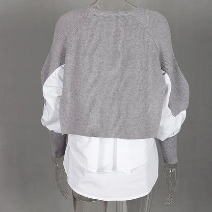 Dames Trui Ronde Hals Gebreid Vintage Look - StudioMarella