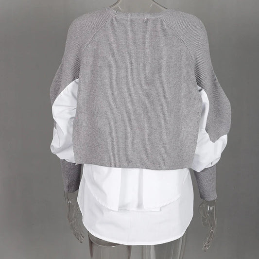 Dames Trui Ronde Hals Gebreid Vintage Look - StudioMarella