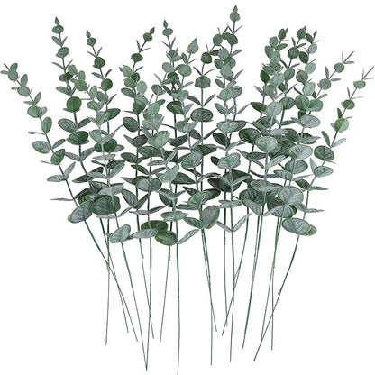 Kunsttak Eucalyptus Groen Naturel – Decoratieve Nep Eucalyptus Takken voor Vaas – Botanische Arrangement Accessoire 41 cm
