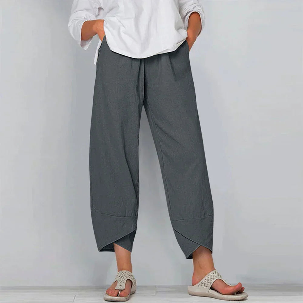 Linnen Broek Dames Zomer Luchtig Katoen Comfort