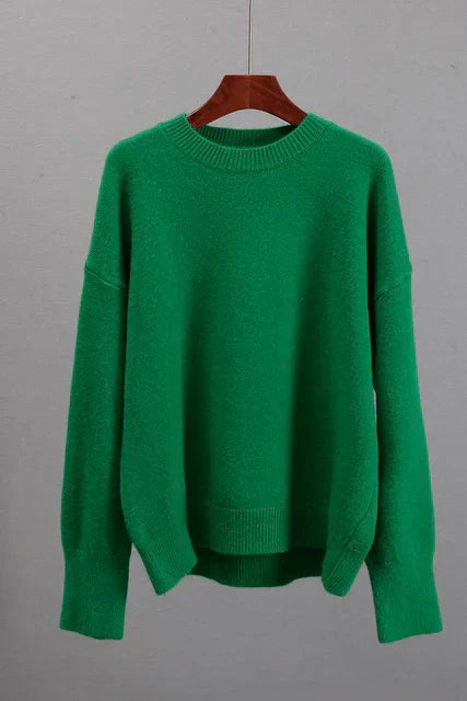 Dames Sweater Oversized Relaxed Fit met Ribbelzoom