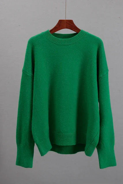 Dames Sweater Oversized Relaxed Fit met Ribbelzoom