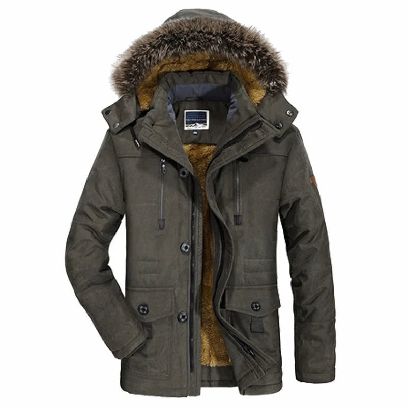 Heren Winterjas Warm en Winddicht met Capuchon