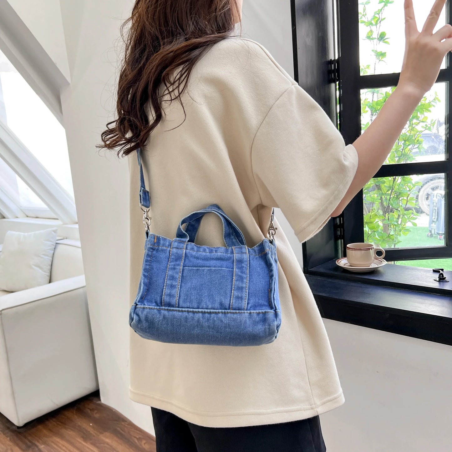Luxe Designers Rugzak van Denim Stof