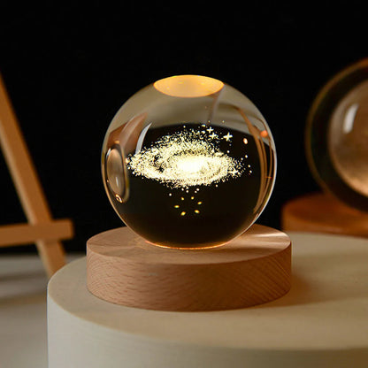 3D Galaxy Bol Nachtlampje met USB-voeding – Hemelsfeer voor Kinderkamer en Slaapkamer
