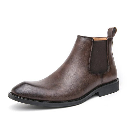 Heren Chelsea Boots Zwart Leer Elegant Design