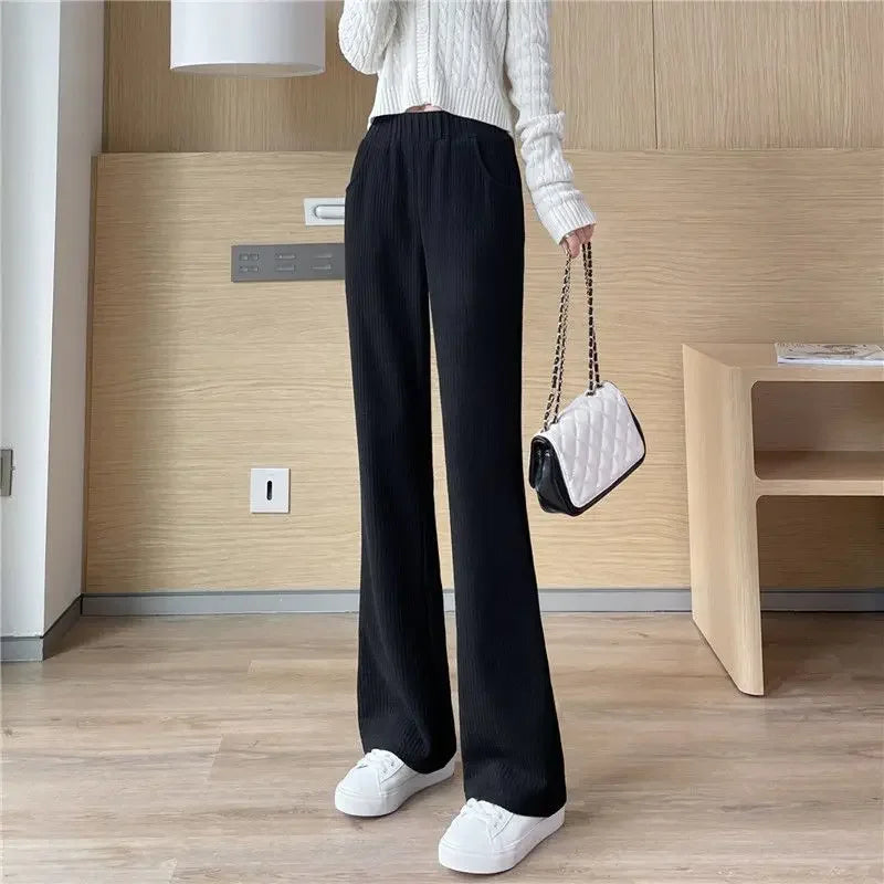 Dames Oversized Schlagbroek Zwart Losse Fit