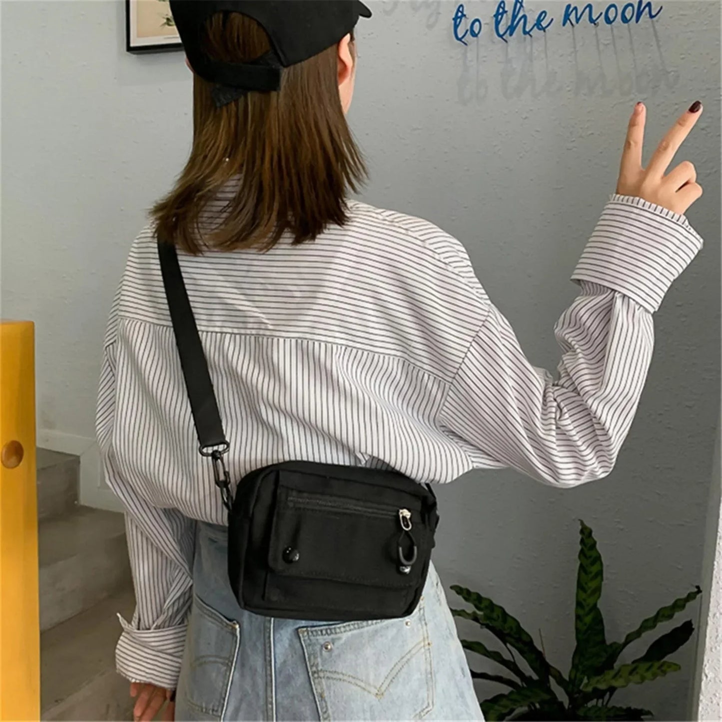 Vrouwelijke Messenger Tas Canvas Stof