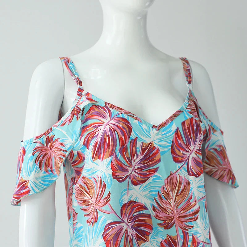 Mini Jurk Tropical Prints Zomerjurk