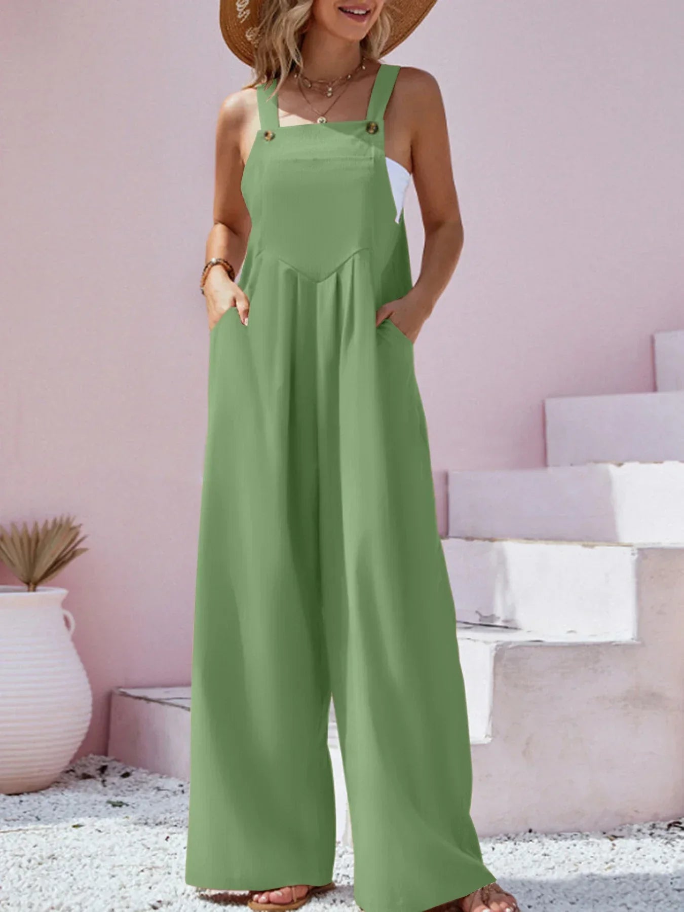 Vrouwelijke Zomer Jumpsuit Wijd en Comfortabel