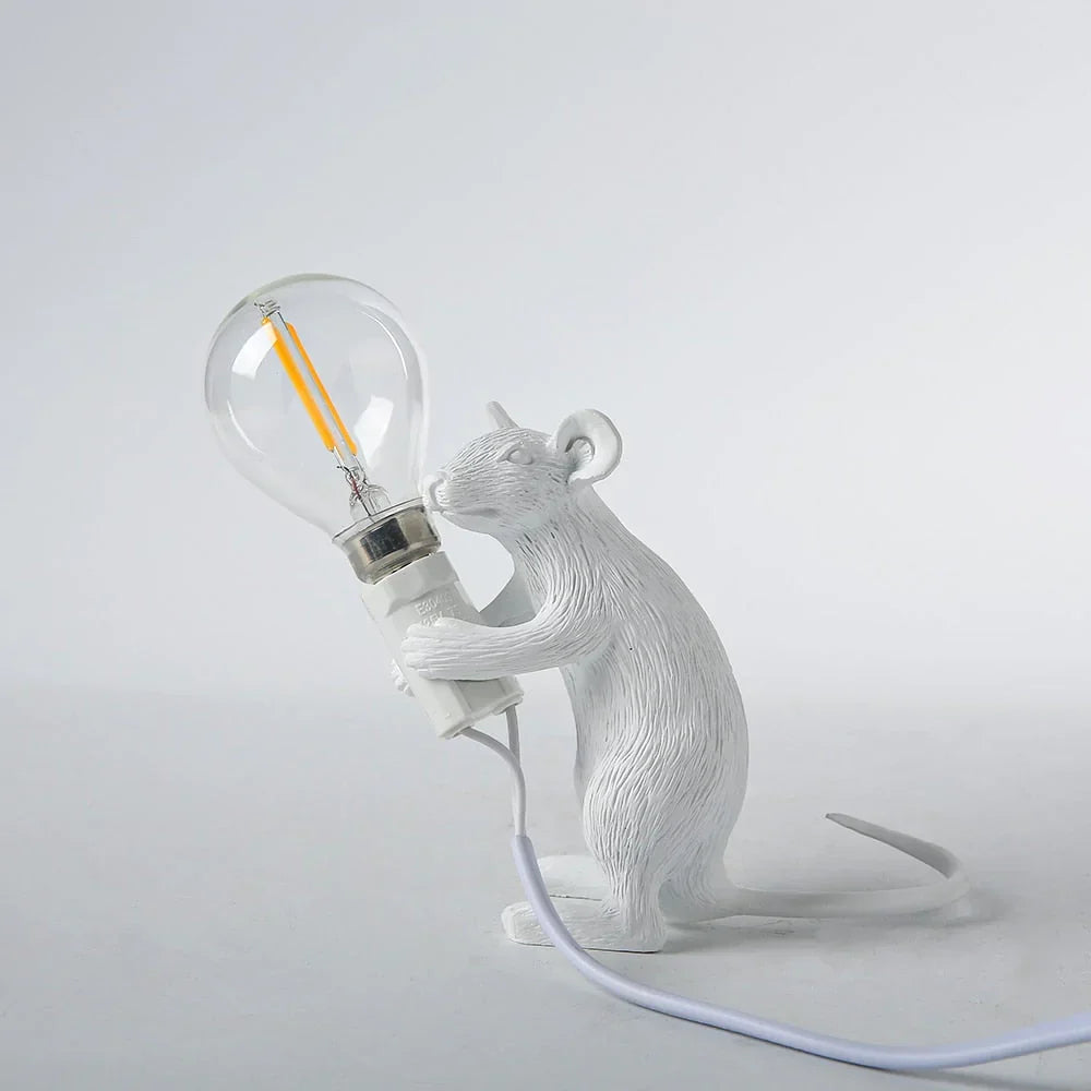Decoratieve Muizenlamp Hars LED Verlichting Zittend of Liggend Wit Goud Zwart Tafel- en Nachtkastlamp voor Woonkamer Slaapkamer Kinderkamer