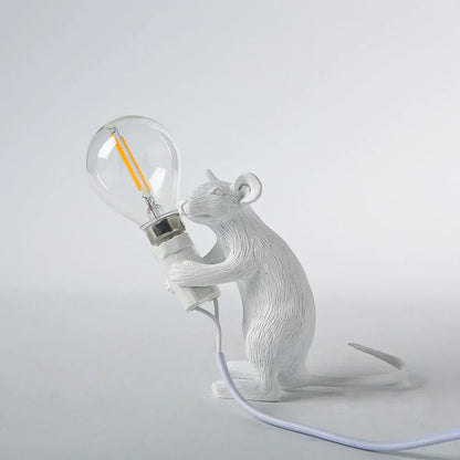 Decoratieve Muizenlamp Hars LED Verlichting Zittend of Liggend Wit Goud Zwart Tafel- en Nachtkastlamp voor Woonkamer Slaapkamer Kinderkamer