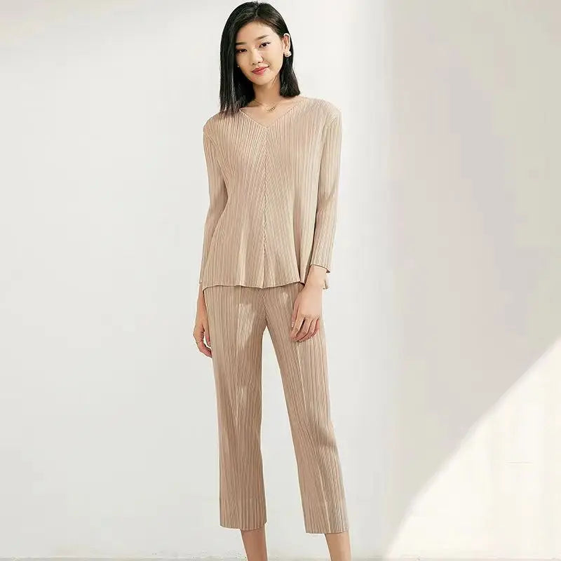 Miyake Set Elegantie Klaar voor Hemd en Broek - StudioMarella