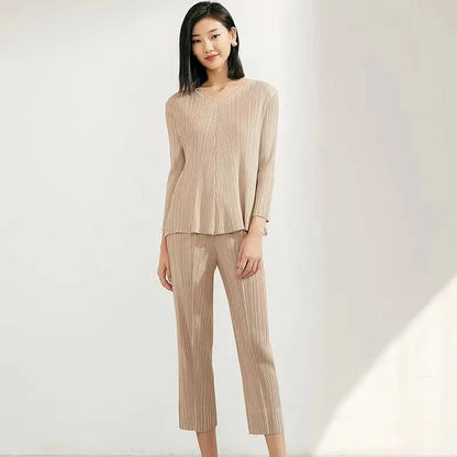 Miyake Set Elegantie Klaar voor Hemd en Broek - StudioMarella