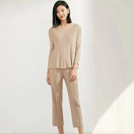 Miyake Set Elegantie Klaar voor Hemd en Broek - StudioMarella