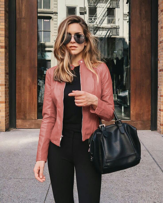 Leren Jas Dames Slim Fit Modern Design - StudioMarella