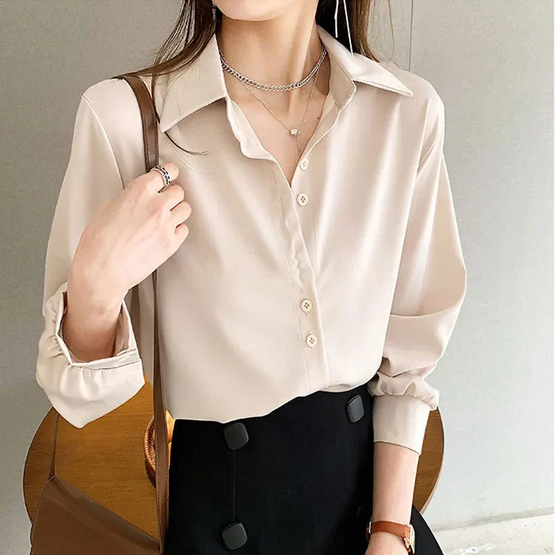 Vrouwelijke Lente Blouse Met Korte Mouwen