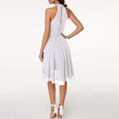 Elegante Damesjurk met Ruches Zwart Voor Vrouw