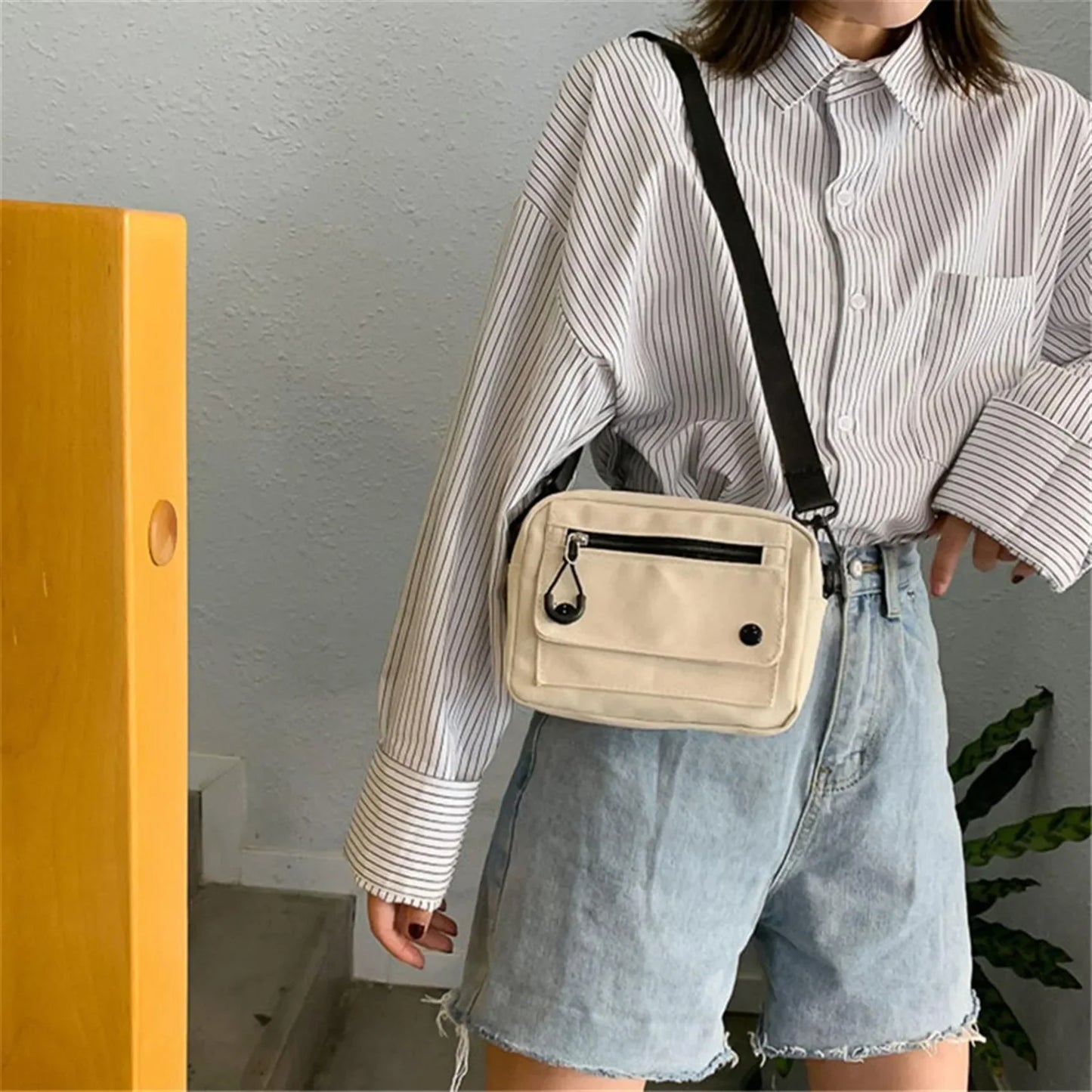 Vrouwelijke Messenger Tas Canvas Stof