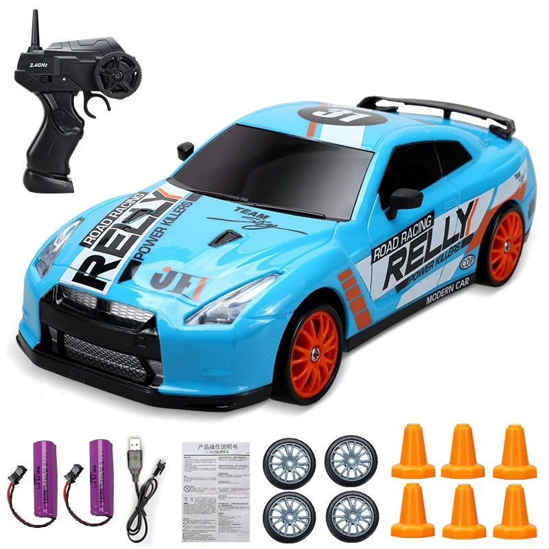 Minidrifter speelgoedauto RC-auto drift racer 2.4GHz afstandsbediening snelheid indoor outdoor kids jongens meisjes cadeau radiobestuurbare auto elektrisch voertuig