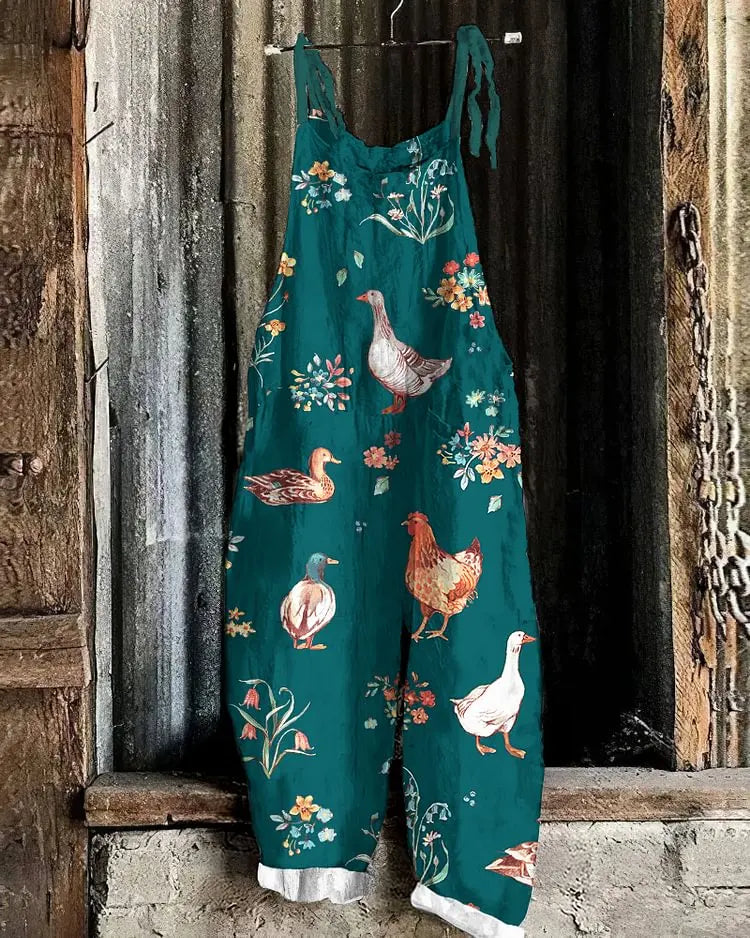 Boerenstijl Jumpsuit Landelijke Stijl