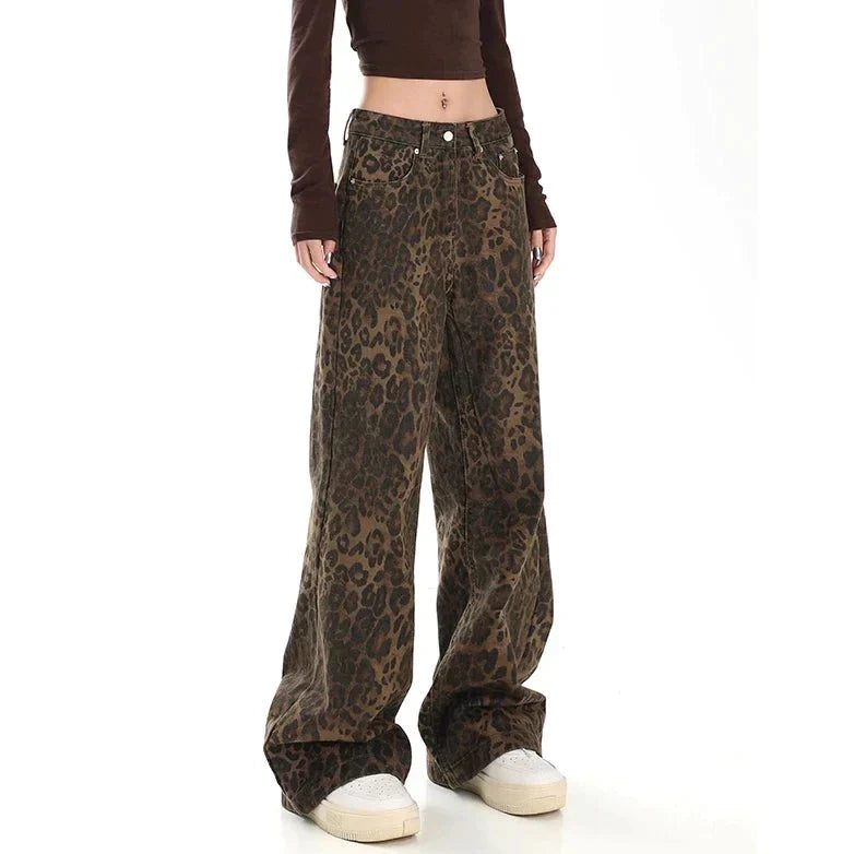 Damesrok Luipaard Print Retro Stijl Rok