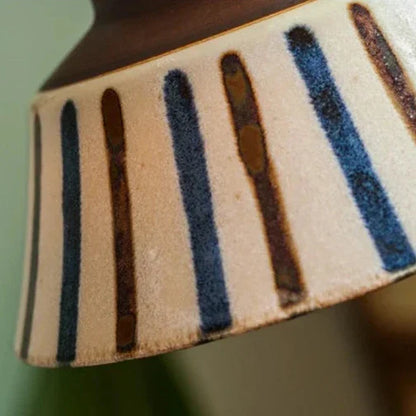 Keramiek Hanglamp Handgeschilderd Koper Blauw Naturel E27 Woonkamer Eetkamer Japandi Retro Scandinavisch
