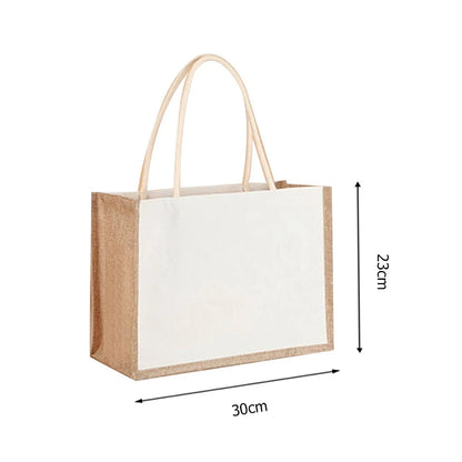 Jute Tote Shopper met Verstevigde Handvatten
