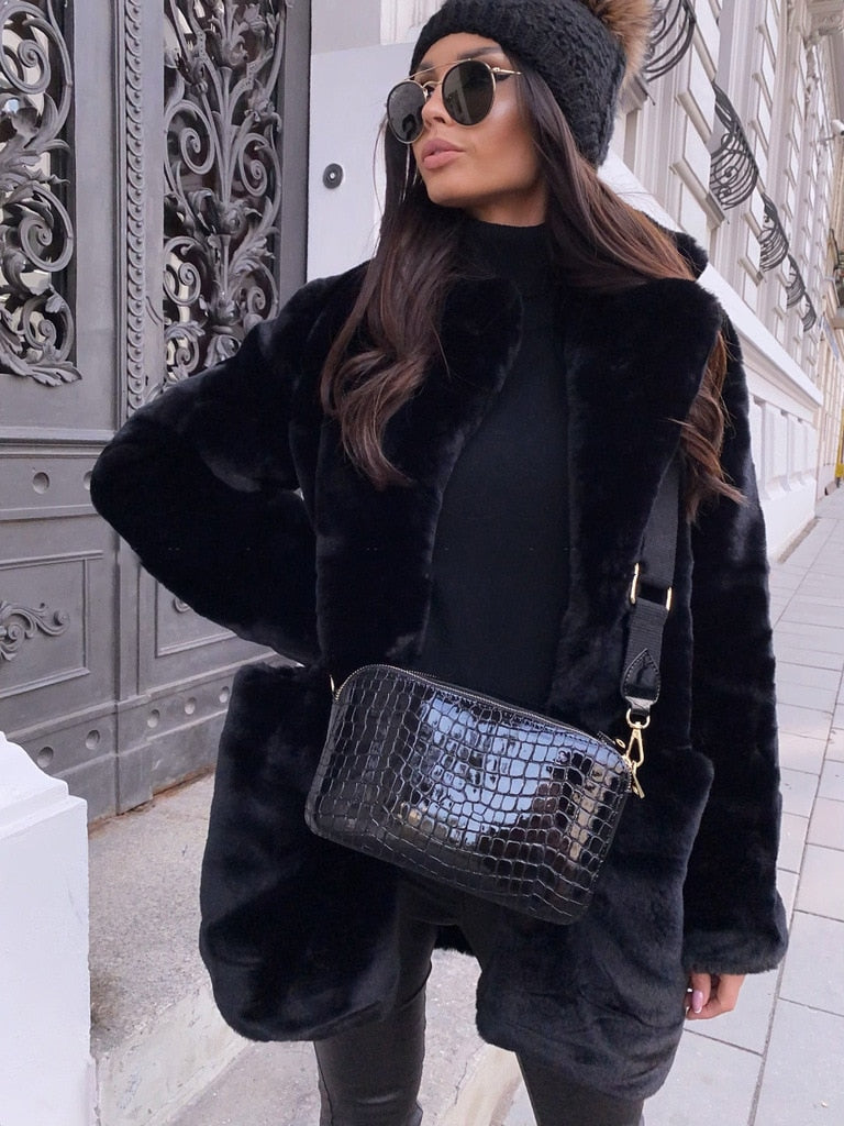 Dames Imitatiebontjas Warm en Stijlvol voor Herfst en Winter