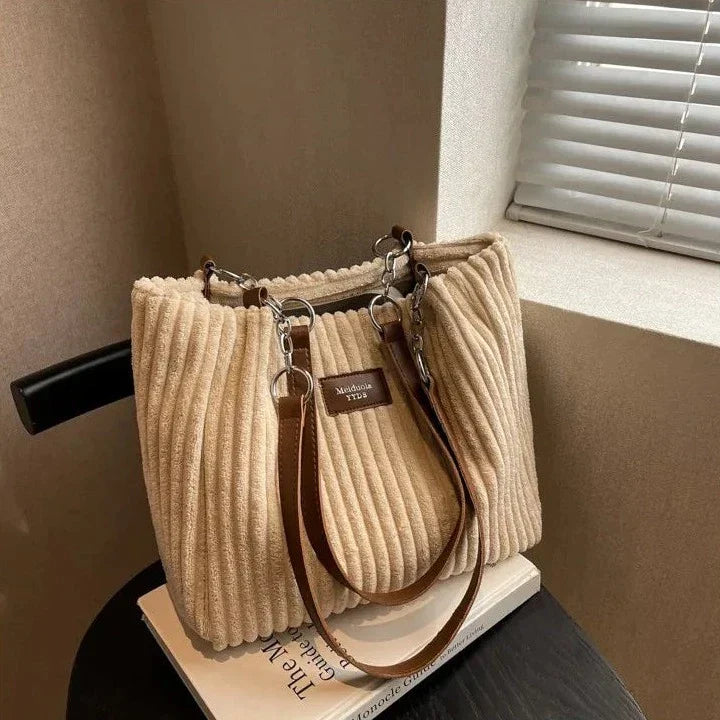 Vrouwen Handtas Fluweel Zwart Elegante Design