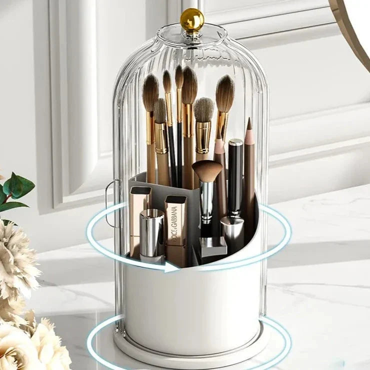 Draaibare Acryl Make-up Organizer – 360° Cosmetica Opbergbox Transparant Waterdicht – Beauty Display Standaard voor Badkamer en Kaptafel