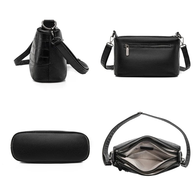 Luxe Leren Handtas Chique Design voor Dames