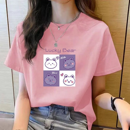 T-Shirt Cartoon Print Leuke Zomerdesigns