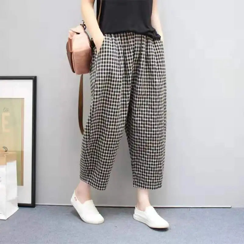 Zomerbroek Geruit Comfortabele Mannenbroek