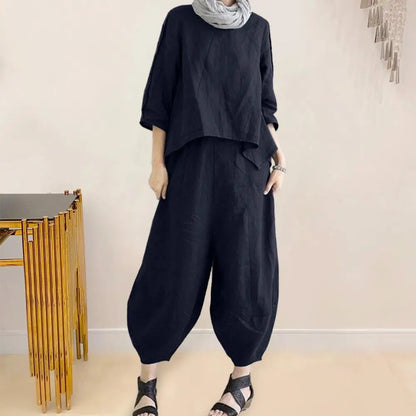 Luxe Harem Broek Pak Zwart Elegante Stijl