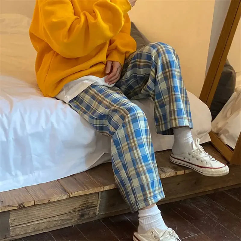 Geruite Broek Comfortabele Zomerstijl